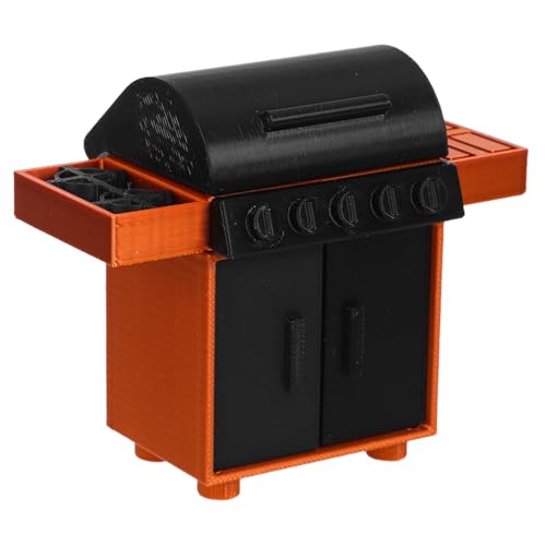 Operitacx Miniatur Grillspielzeug Für Puppenhäuser 1:12 BBQ Grill Modell Mit Zubehör Realistische Outdoor Grill Simulation Dekorative Küchenmöbel Für Kinder Zubehör Für Spielküchen von Operitacx