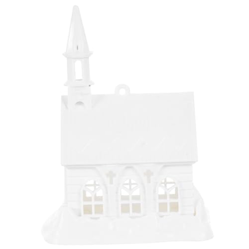 Operitacx Miniatur Kunststoff Bausatz Weißes DIY Schneehäuschen Modell Vielseitig Als Deko Für Kindergarten Weihnachtsdekoration von Operitacx