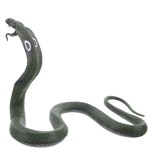 Operitacx Realistisches Cobra Modell Große Detailgetreue Schlangenfigur für Wohn Bürodekoration Vielseitig Einsetzbar für Tierausstellungen Halloween und Streiche von Operitacx