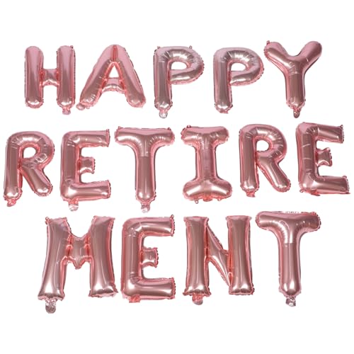 Operitacx Retirement Dekorationsballons aus Aluminiumfolie Langlebige Folienballons mit Roségoldfarben für Party Banner und Fotorequisiten bei Rentnerfeiern von Operitacx