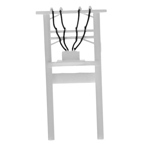 Operitacx Telefon Mast Modell Telegrafenmasten Aus Kunststoff Mini-Park-dekore Telegrafenmastmodell Selber Bauen Modell Für Telegrafenmasten Tischdekoration Aus Sand Light Grey Plastik von Operitacx