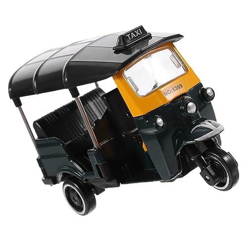 Operitacx Thailändisches Dreirad Modell aus Rustikale Miniatur Dekofigur Realistische Tricycle Nachbildung für Büro Wohnzimmer und Schlafzimmer Leichte Retro Auto Dekoration von Operitacx
