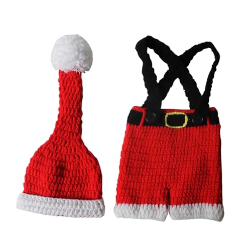 Operitacx Weihnachtskostüm Set aus Gewebtem Warmem Bestehend aus Mütze und Hose Weihnachtliches Outfit für Monate Weich Hautfreundlich für Fotoshootings und Festtage Operitacx Weihnachtskostüm Set aus Gewebtem Warmem Bestehend aus Mütze und Hose Weihnachtliches Outfit für Monate Weich Hautfreundlich für Fotoshootings und Festtage von Operitacx