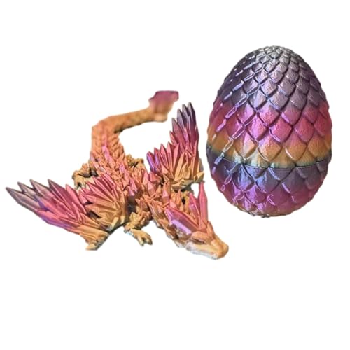 1/3 STK 3D-gedrucktes Drachenei – PLA Mystery Dragon Egg, langlebige Drachenei-Requisite | Multifunktions-Drachen-Ei-Ornament, einzigartiges Design, Fabelwesen-Ei, Drachen-Themen-Ei für Osterkörbe von Opilroyn