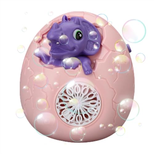 Automatische Blasenmaschine, Seifenblasenmaschine mit leuchtender Musik - LED-Blasenschöpfer für Cartoon-Dinosaurier, wasserdichtes Design Blasenspielzeug für Rasen, Parks von Opilroyn