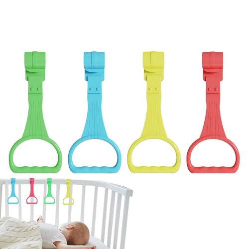 Baby Bed Stand Up Ringe – Cribe Handle Training Set, Toddler Walking Practice Aid | Baby Traktionsring Soft Grip mit Haken Design ohne Rutschen, praktisches Stehwerkzeug P von Opilroyn