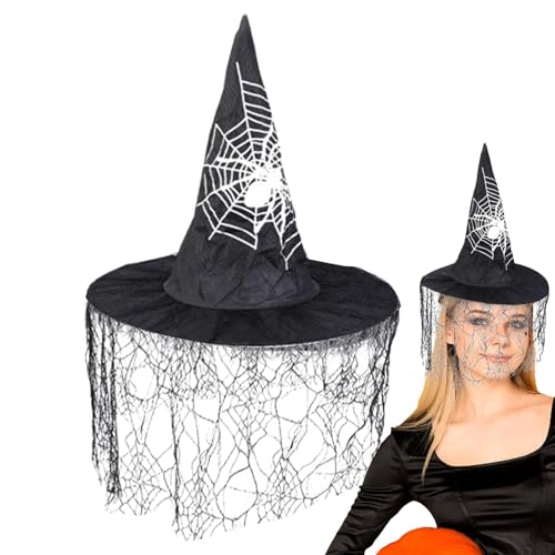 Böse Hexenhut - Zauberer Mit Breiter Krempe, Karneval Hexenhut, Zubehör Für Hexenhut | Hexenhut Mit Breiter Krempe Mit Flexiblem Design, Hut Zubehör Für Cos von Opilroyn