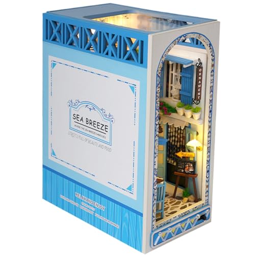 Buchnischen-Kit – Sea Breeze Miniatur-Puzzle mit detailliertem Küstenszenen-Design | 3D-Holzregaleinsatz für Erwachsene, ideal für Bastelbegeisterte und Leser, die eine verspielte Buchanzeige erstelle Buchnischen-Kit – Sea Breeze Miniatur-Puzzle mit detailliertem Küstenszenen-Design | 3D-Holzregaleinsatz für Erwachsene, ideal für Bastelbegeisterte und Leser, die eine verspielte Buchanzeige erstelle von Opilroyn
