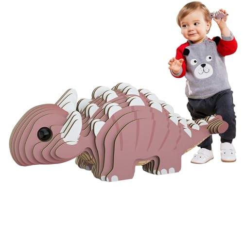Dinosaurier-Puzzles für Dinosaurier-Puzzles | Puzzlebrett mit Tierpuzzlebrett – Tierbausteine für Tiere – Lernspielzeug für und Mädchen, Geburtstag von Opilroyn