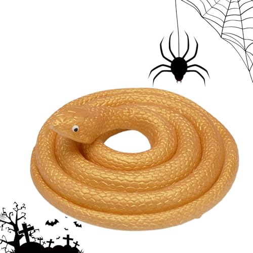 Falsche Schlangen – realistisches Schlangenspielzeug 31,5 Zoll | gruseliges Gartenzubehör Tiermodell Spielzeug Halloween Aprilfisch Party Prank Props von Opilroyn