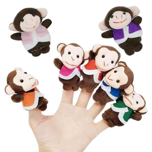 Fingerpuppen mit Tieren, Fingerpuppen mit Affen 7 Stück Plüsch mit Fingern | Affenpuppen Fingerpuppen Set für Rollenspiele Fingerpuppen mit Tieren, Fingerpuppen mit Affen 7 Stück Plüsch mit Fingern | Affenpuppen Fingerpuppen Set für Rollenspiele von Opilroyn