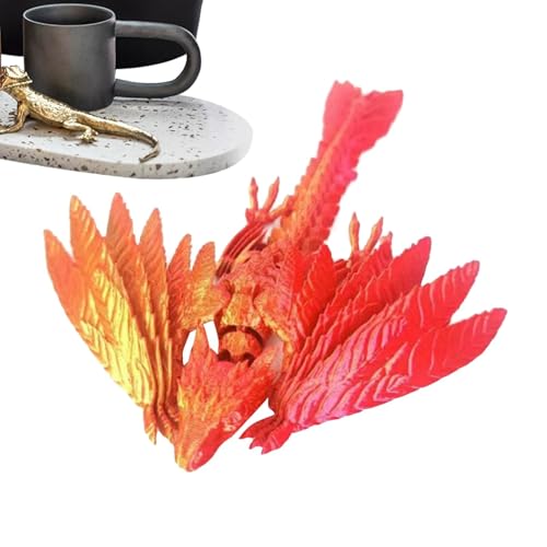 Geflügelter Wyvern Drache - Geflügelter Drache In , Gedruckter Drache - Tischdekorationsspielzeug, Wyvern Geflügeltes Drachenspielzeug, Gliedma-Miniatur-Drachenstatue, Neues Schreibtischspielzeug P von Opilroyn