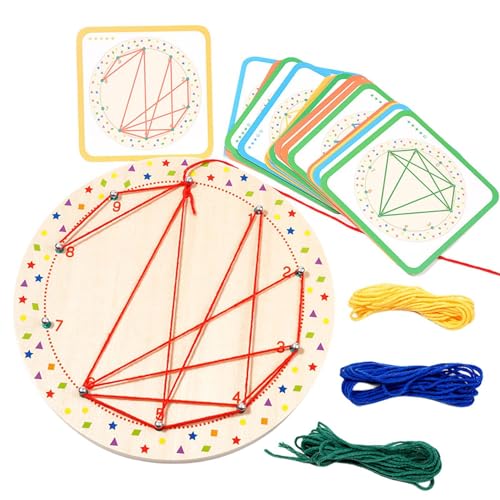 Geoboard aus Holz, geografische Tafeln für Kinder - Landkarte mit Motivblöcken - Toys Vorschulspielzeug für Feinmotorik für Kinder von 3 4 5 Jahren von Opilroyn