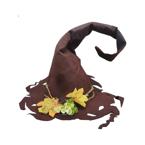 Hexenhut für Erwachsene – Klassische, spitz zulaufende Mütze mit breiter Krempe, festliches Kostümzubehör | Strapazierfähiger Filzhut für Halloween mit komfortabler Passform für Party, Cosplay, Damen Hexenhut für Erwachsene – Klassische, spitz zulaufende Mütze mit breiter Krempe, festliches Kostümzubehör | Strapazierfähiger Filzhut für Halloween mit komfortabler Passform für Party, Cosplay, Damen von Opilroyn