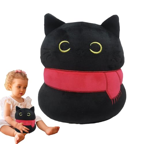 Kissen aus Plüsch, schwarze Katze, aus Plüsch, schwarze Katze | Plüschtiere – Plüschtiere für Katzen, Katzen aus weichem und kreativem Plüsch, 22,6 cm, für Erwachsene Kissen aus Plüsch, schwarze Katze, aus Plüsch, schwarze Katze | Plüschtiere – Plüschtiere für Katzen, Katzen aus weichem und kreativem Plüsch, 22,6 cm, für Erwachsene von Opilroyn
