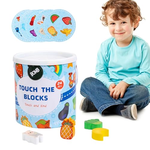 Koordiniertes Spielzeug Blöcke Sortierblöcke Formen-Sortierblöcke Sensorische Holzblocks Sensorische taktile Blöcke für und Mädchen Spielzeug für das Training des räumlichen Denkens von Opilroyn