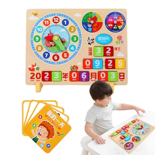 Lernkalender für , Tageskalender für – Lernkalender aus Holz für Spielzeuge aus Holz mit sicherer Kalenderuhr, interaktives Lern- und Erziehungsspielzeug, ta Lernkalender für , Tageskalender für – Lernkalender aus Holz für Spielzeuge aus Holz mit sicherer Kalenderuhr, interaktives Lern- und Erziehungsspielzeug, ta von Opilroyn