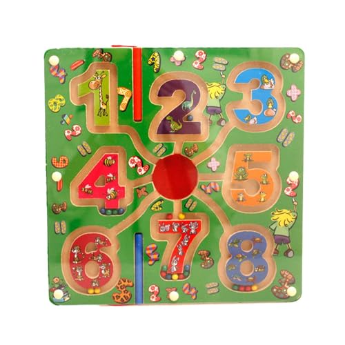 Magnetische Labyrinthtafel, Farb- und Zahlenlabyrinthtafel, passende Zählung, Lern-Magnet, Labyrinth-Spiele, Feinmotorik, Lernspielzeug von Opilroyn