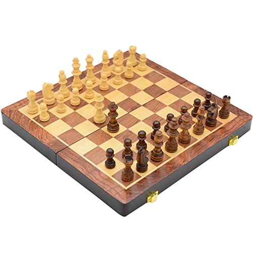 Magnetisches Schach -Klappschachspiel Aus Holz, Spezielles Slot-Schachbrett, Lernspiel Für Kinder | Spiele Zur Intelligenzentwicklung Für Kinder, Stoßschachspiele Für Kinder, Outdoor, Familie von Opilroyn