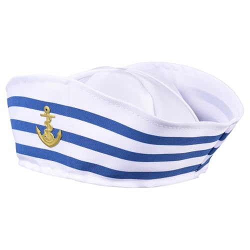Marineblauer Seemannsmütze, marineblauer Kapitänsmütze, weißer Seemannsmütze, Seemannskappe, Marinekapitänsmütze, Seemannskapitänsmütze, Seemannskapitänsmütze, Seemannskapitänsmütze für Erwachsene Marineblauer Seemannsmütze, marineblauer Kapitänsmütze, weißer Seemannsmütze, Seemannskappe, Marinekapitänsmütze, Seemannskapitänsmütze, Seemannskapitänsmütze, Seemannskapitänsmütze für Erwachsene von Opilroyn
