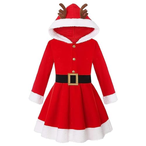Niedliches Weihnachtskleid - Rotes Hirschgeweih für Mädchen, Weihnachtsmannkostüm für Mädchen, Weihnachtskleid, Weihnachts-Cosplay-Party für Mädchen, rotes Kleid des Weihnachtsmanns Niedliches Weihnachtskleid - Rotes Hirschgeweih für Mädchen, Weihnachtsmannkostüm für Mädchen, Weihnachtskleid, Weihnachts-Cosplay-Party für Mädchen, rotes Kleid des Weihnachtsmanns von Opilroyn