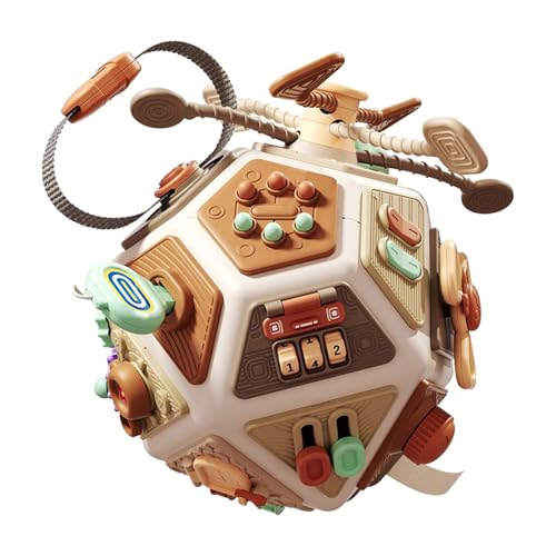 Opilroyn Baby 22 Seiten Früherziehung Aktivitätsball Handball Spielzeug Aktivitätswürfel Multifacettierte Musik dynamisches Spielzeug für frühzeitige Erziehung Sensorisches Spielzeug für Kleinkinder von Opilroyn