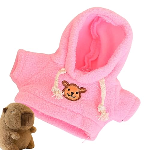 Opilroyn Build A Bear Outfits | Cartoon Puppet Kleidung | Sammlerstück Winzige Hoodie Kleidung Capybara Stofftier Shirt Cute Rag Doll Sweater für 7,87 bis 9,84 Zoll Puppen von Opilroyn