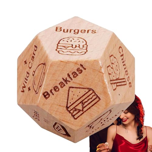 Opilroyn Date Night Würfelspiel für Erwachsene, Datumswürfel, Paare, Essensentscheidungswürfel, Dinnerwürfel, Lebensmittelwürfel, Dating Würfel aus Holz für Geburtstag, Weihnachten, Valentinstag Opilroyn Date Night Würfelspiel für Erwachsene, Datumswürfel, Paare, Essensentscheidungswürfel, Dinnerwürfel, Lebensmittelwürfel, Dating Würfel aus Holz für Geburtstag, Weihnachten, Valentinstag von Opilroyn