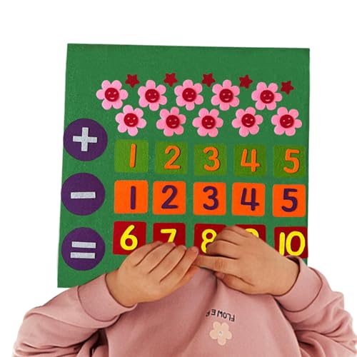 Opilroyn Math Felt Board, Addition und Subtraktionsspielzeug,Additions -Subtraktionszählspiel | Nummer Flet Board für Kinder im Alter von 3 bis 6 Jahren, frühes Lernensspielzeug für das Lernen von Opilroyn