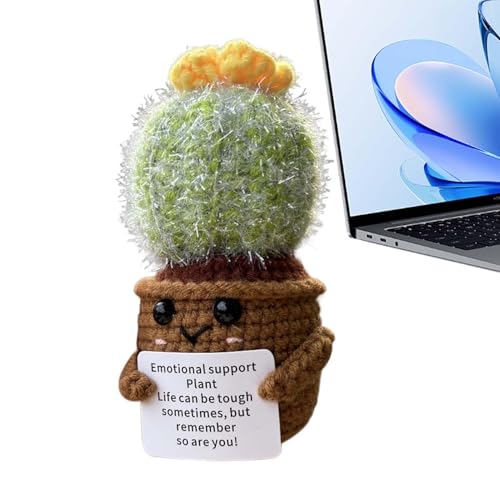 Opilroyn Positiver Kaktus – Positiver Häkelkaktusball, handgefertigtes gestricktes Kaktus-Spielzeug, lustiger positiver Kaktus, emotionale Unterstützung, Häkeln für Raumdekoration, Auto, Zuhause, Büro Opilroyn Positiver Kaktus – Positiver Häkelkaktusball, handgefertigtes gestricktes Kaktus-Spielzeug, lustiger positiver Kaktus, emotionale Unterstützung, Häkeln für Raumdekoration, Auto, Zuhause, Büro von Opilroyn