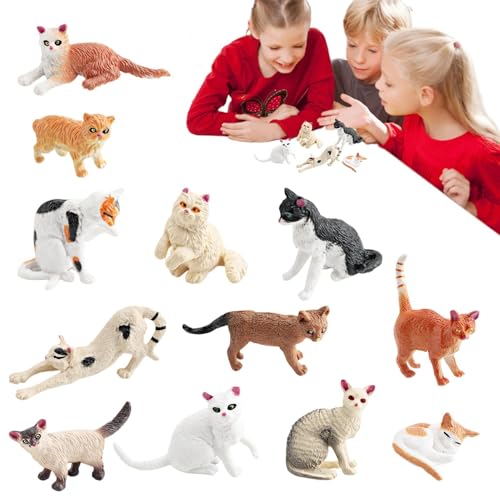 Opilroyn Realistische Katzenspielzeugfiguren, Katzenspielzeugfiguren, Kuchendekoration Kätzchen - Katzenfiguren, Katzenspielzeug, Katzenspielzeug, für Kinder von Opilroyn