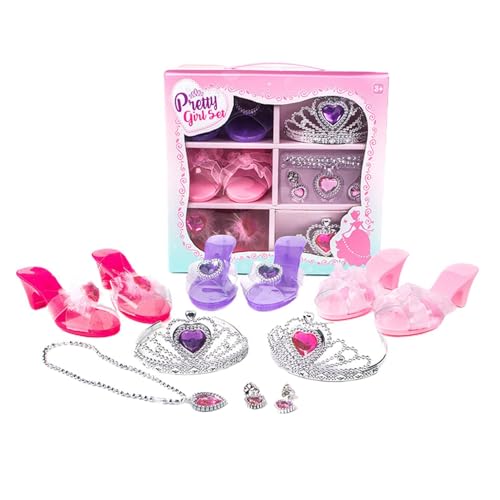 Opilroyn Spiel Mit Prinzessinnenschuhen - Mode Prinzessin, Traum-Rollenschuhe | Modische Prinzessinnen-Imitation Mit Exquisitem Schmuck, Schmuckset Opilroyn Spiel Mit Prinzessinnenschuhen - Mode Prinzessin, Traum-Rollenschuhe | Modische Prinzessinnen-Imitation Mit Exquisitem Schmuck, Schmuckset von Opilroyn