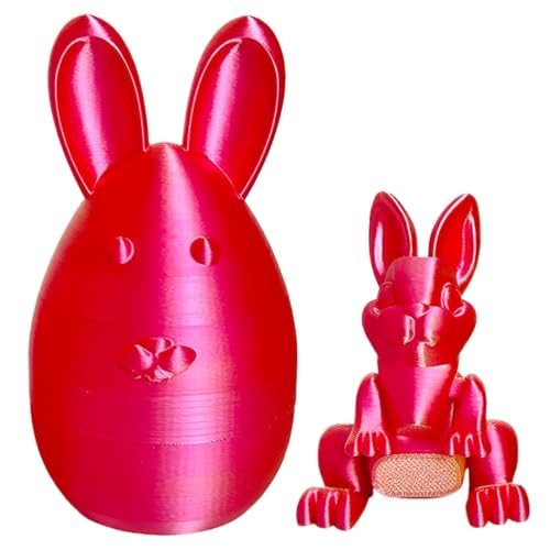 Osterhasen-Fidget-Spielzeug, dekorative Kaninchen-Ei-Skulptur, 3D-gedruckte Kaninchenei-Figur | Niedliche Kaninchen-Ei-Skulptur, Tischdekoration zum Sammeln für Zuhause, S Osterhasen-Fidget-Spielzeug, dekorative Kaninchen-Ei-Skulptur, 3D-gedruckte Kaninchenei-Figur | Niedliche Kaninchen-Ei-Skulptur, Tischdekoration zum Sammeln für Zuhause, S von Opilroyn