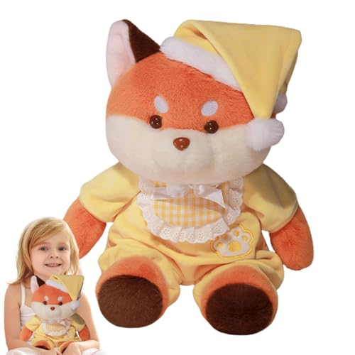 Plüschtiere, Plüschtiere | Plüschtier mit Bär, weiche Plüschtiere Niedliche Plüschpuppe Spielzeug Tierkissen für Sofa Dekoration des Puppenzimmers von Opilroyn