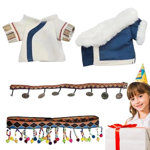 Puppenkleidung für 8 Zoll Puppenkleidung aus Baumwolle | Kleidung Set für Tibetische Puppen | Puppenkleidungsset für Kleidung | Weicher Aufsteller für Kleidung Sammlung PE Puppenkleidung für 8 Zoll Puppenkleidung aus Baumwolle | Kleidung Set für Tibetische Puppen | Puppenkleidungsset für Kleidung | Weicher Aufsteller für Kleidung Sammlung PE von Opilroyn