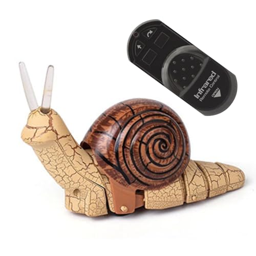 RC Schnecken-Spielzeug – Lebensechtes elektrisches ferngesteuertes Tierfahrzeug mit Kriechbewegung, lustige und süße Simulation | Falsches Schnecken-Auto-Spielzeug für Kinder, ideal für Geburtstagsübe von Opilroyn
