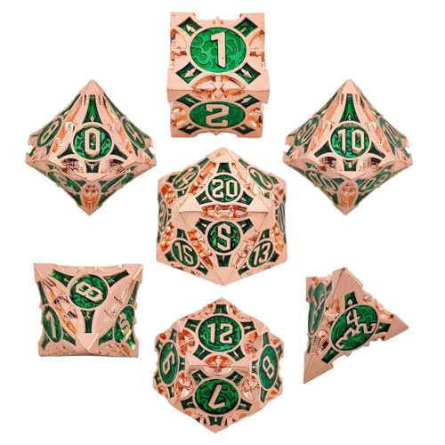 RPG Würfel - Mehrschichtige Würfel-Set, bunte Spielwürfel mit sieben Seiten, Würfelsammlung für Brettspiele, Fantasy-Rotationswürfel, Mehrfarbiges Würfel-Set, Brettspielwürfel von Opilroyn