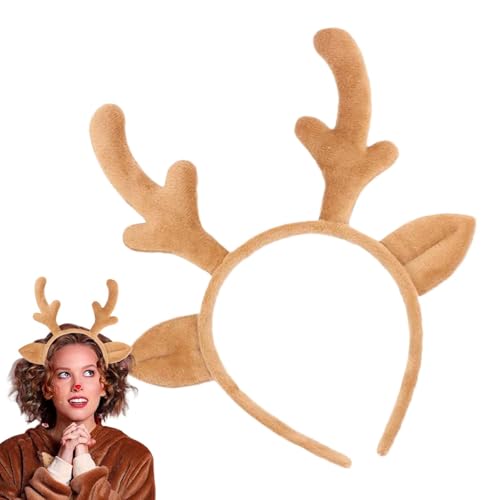 Rentier Stirnband für Erwachsene, Haarband mit Rentierohren | Realistisches Hirschgeweih Haarband | Hirsch Cosplay Kostüm Tierohren Stirnband Rentier Stirnband für Erwachsene, Haarband mit Rentierohren | Realistisches Hirschgeweih Haarband | Hirsch Cosplay Kostüm Tierohren Stirnband von Opilroyn