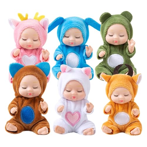 Schlafendes Kleinkind, schlafende Renaissance | 6 x niedliches schlafendes Spielzeug, Reborn, 3 Zoll – Sammelfiguren, Mädchen mit weicher und bequemer Kleidung für Auto, Wohnzimmer Schlafendes Kleinkind, schlafende Renaissance | 6 x niedliches schlafendes Spielzeug, Reborn, 3 Zoll – Sammelfiguren, Mädchen mit weicher und bequemer Kleidung für Auto, Wohnzimmer von Opilroyn