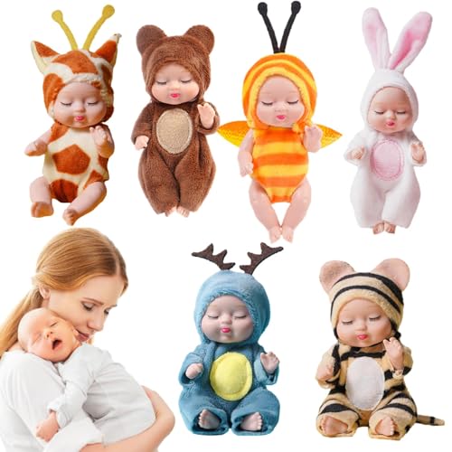 Süße Babypuppen – realistische wiedergeborene Babypuppen, realistische Babyspielzeuge, entzückende Babypuppen | Tragbares Puppenzubehör für Kleinkinder, echte Babypuppe für Kinder, Geschenk für Mädche von Opilroyn