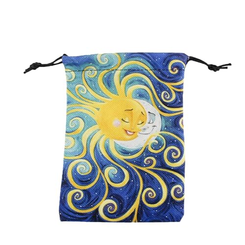 Tarotkarten-Aufbewahrungstasche - Dicke Samt-Tarotkarten-Halter-Tasche | 13x18cm Würfel-Organisator-Tasche für die Organisation von Tarotkarten, Schmuckaufbewahrung, Brettspiel-Zubehör, Kristallaufbew von Opilroyn