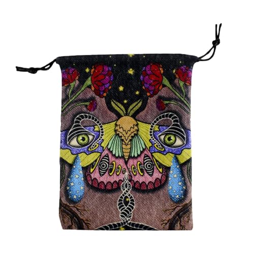 Tarotkarten-Aufbewahrungstasche - Dicke Samt-Tarotkarten-Halter-Tasche | 13x18cm Würfel-Organisator-Tasche für die Organisation von Tarotkarten, Schmuckaufbewahrung, Brettspiel-Zubehör, Kristallaufbew Tarotkarten-Aufbewahrungstasche - Dicke Samt-Tarotkarten-Halter-Tasche | 13x18cm Würfel-Organisator-Tasche für die Organisation von Tarotkarten, Schmuckaufbewahrung, Brettspiel-Zubehör, Kristallaufbew von Opilroyn