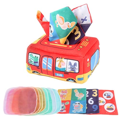 Taschentuchbox Spielzeug für | Buchspielzeug aus Seidenpapier, recycelbare Vorschulerziehung für Babys, Transport von Tieren, Lärmpapier, Weihnachtstaschentücherbox mit Papier Taschentuchbox Spielzeug für | Buchspielzeug aus Seidenpapier, recycelbare Vorschulerziehung für Babys, Transport von Tieren, Lärmpapier, Weihnachtstaschentücherbox mit Papier von Opilroyn