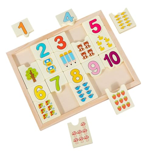 Tier-Mathematikkarte, digitales Puzzletafel, Lernen von Zahlen, mathematische Spiele des Kindergartens, Spiele für Kleinkinder, Spielzeug aus Holz, Vorschulaktivitäten für den Urlaub von Opilroyn