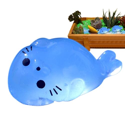 Tierdekorationen, die im Dunkeln leuchten: Kleine leuchtende Robbenornamente, niedliche kleine Ornamente für Aquarien mit Mikro-Landschaften, Kunsthandwerk aus Seelöwen, Tiere Tierdekorationen, die im Dunkeln leuchten: Kleine leuchtende Robbenornamente, niedliche kleine Ornamente für Aquarien mit Mikro-Landschaften, Kunsthandwerk aus Seelöwen, Tiere von Opilroyn