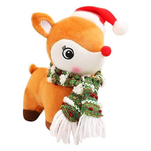 Vistaprint Weihnachtsspielzeug aus Plüsch, Hirsch-Plüschspielzeug 18 cm | Weihnachtshirsch – Plüschspielzeug aus kuscheligem Elch, weiches Elch-Plüschspielzeug mit Weihnachtshut mit Schal Vistaprint Weihnachtsspielzeug aus Plüsch, Hirsch-Plüschspielzeug 18 cm | Weihnachtshirsch – Plüschspielzeug aus kuscheligem Elch, weiches Elch-Plüschspielzeug mit Weihnachtshut mit Schal von Opilroyn