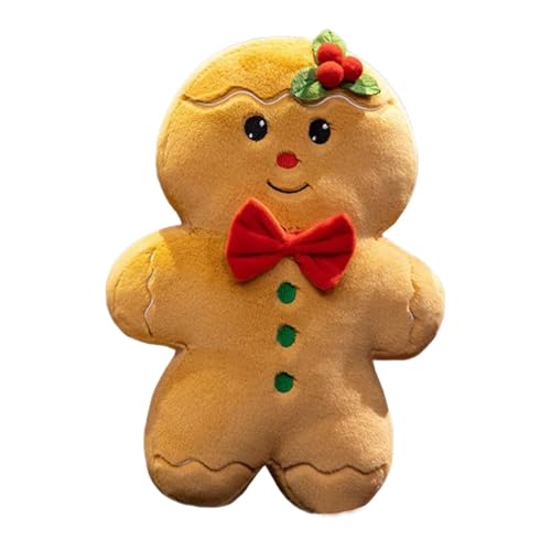 Weiches Spielzeug 'Biskuitmännchen' Plüschtier Weihnachtspuppe mit gefülltem Kissen Weihnachten - Kissen für Zuhause weiches Kissen für Männerbett Kekse für Cam von Opilroyn