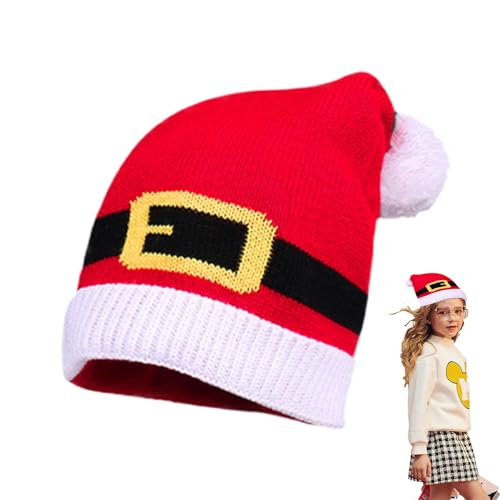 Weihnachtsmütze Mütze Weihnachten Mütze für Erwachsene | Weihnachtsmann Häkelmütze - Warme Weihnachtsmannmütze Strickmütze für Erwachsene Frauen Männer Bequeme Nikolausmütze von Opilroyn
