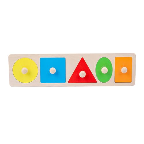 montesori Mehrformen-Puzzle-Spielzeug – Jumbo--Holzpuzzle für Kleinkinder, Vorschul-Sortierspielzeug | Bunte geometrische Holzformen für frühkindliche Bildung, Feinmotoriktraining, Aktivitätsspi von Opilroyn