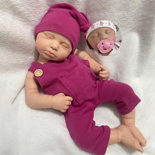 Full Silicone Body Baby Doll with Mouth That Opens - 20 Inch Lifelike Reborn Baby Dolls Soft Sleeping Newborn Doll Anatomically Correct (Boy) von Oppaionaho